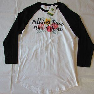 John Deere Women's Nothing Runs Like A Deere Raglan Long Sleeve Shirt